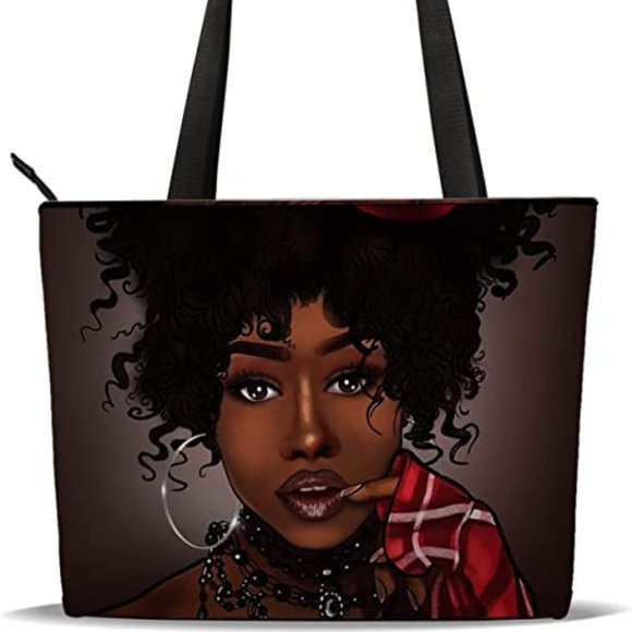 Handbags - AZPSRT Tote Bag for Women African American Shoulder Handbag